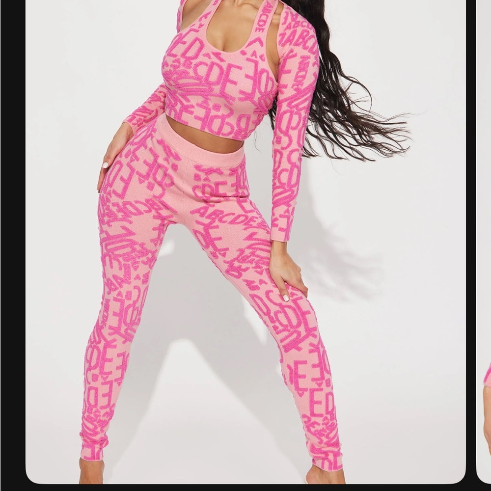 3 piece pink set vicose